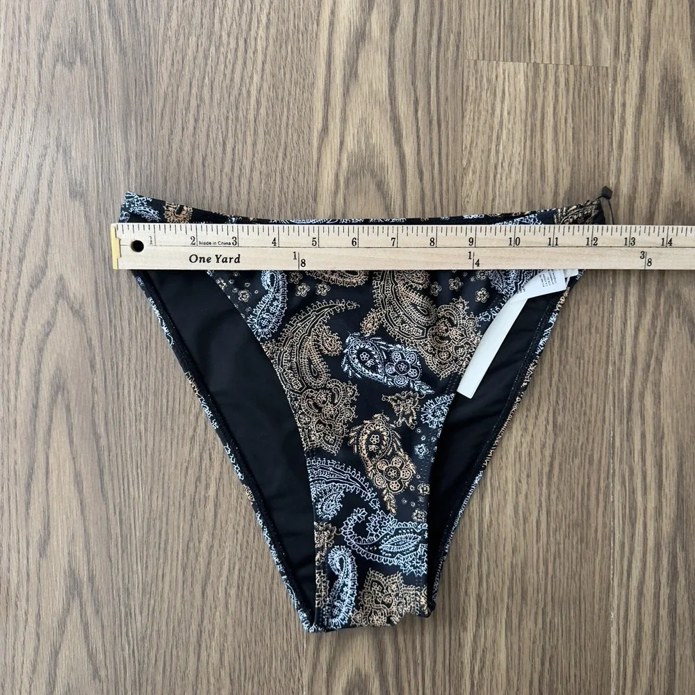 NEW Faithful The Brand Womens Paisley Two Piece Bathing Suit Black Small/Medium*